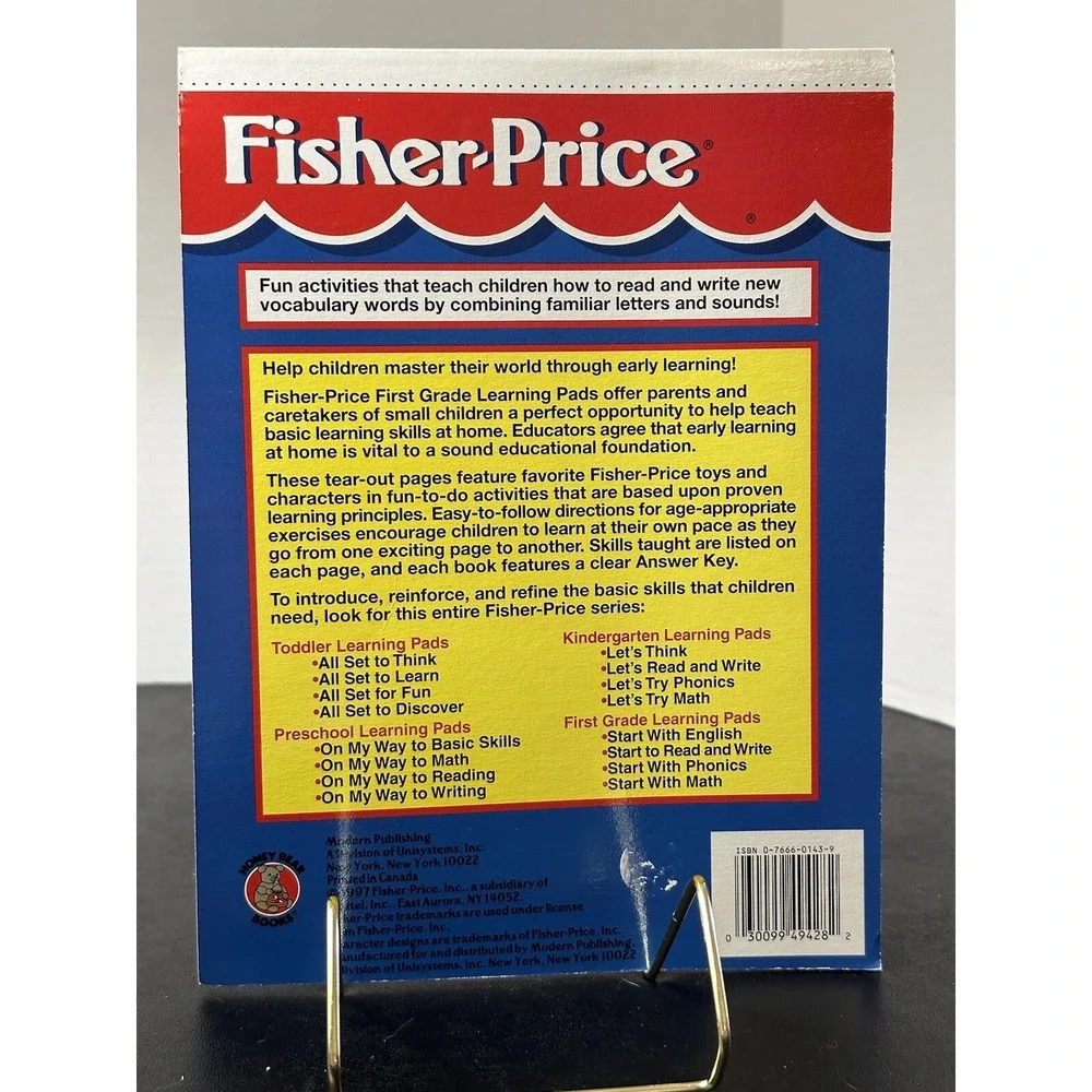 Fisher-Price First Grade Learning Pad Start with Phonics Vintage 1997-98 UNUSED